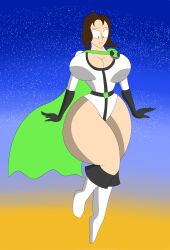 ben_10 ben_10000 ben_tennyson cleavage cleavage_cutout dc dc_comics female female_ben genderswap_(mtf) karen_starr kryptonian power_ben power_girl rule_63 tagme transformation