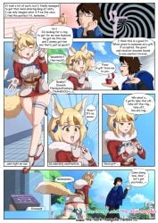 ! 1boy 1girls ass ass_in_dress bangs bare_legs big_ass blonde_hair breasts brown_hair butterfly comic empty_eyes english_text female femsub fingerless_gloves fire_emblem fire_emblem_fates fox_girl glasses gloves good_girl green_eyes grey_panties half-closed_eyes happy kitsune legs male maledom medium_breasts mind_control multicolored_hair nintendo no_panties open_mouth original outdoors panties pantyshot pantyshot_(standing) ring selkie_(fire_emblem) short_hair smile tail text thank_you the_dark_mangaka underwear upskirt wedding_ring wife yellow_eyes