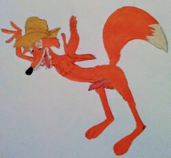 anthro br'er_fox disney fox male_only penis red_fox song_of_the_south traditional_art