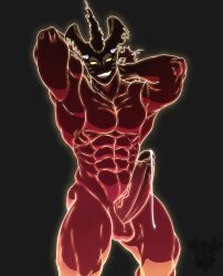 balls bara big_penis boner erection guilty_gear male male_only muscles muscular nude penis perverteddaemon sol_badguy sol_badguy_(dragon_install) solo solo_male