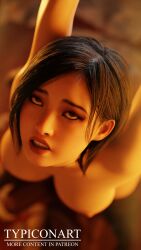 3d 3d_(artwork) ada_wong angry angry_face asian big_ass big_breasts blender blender_(software) blender_cycles boots boots_only breasts dungeon naked naked_female nipples orgasm orgasm_face resident_evil resident_evil_4 resident_evil_4_remake restrained restrained_arms self_upload solo solo_female typiconart