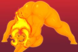 adventure_time completely_nude completely_nude_female female fire flame_princess jack-o_pose jacksito_(artist) nude tagme thick_thighs