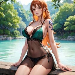 ai_fishball ai_generated female female_only nami_(one_piece) one_piece