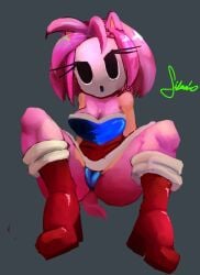 amy_rose amy_the_bat ass blue_lipstick boots breasts cameltoe cleavage eyelashes female furry heel_boots large_breasts legs_spread lipstick mask masked open_legs pink_fur shy_guy_mask silencioarthub skirt sonic_(series) sonic_the_hedgehog_(series) spread_legs tail