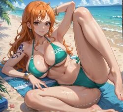 ai_fishball ai_generated female female_only nami nami_(one_piece) one_piece post-timeskip