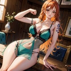 ai_fishball ai_generated female female_only nami_(one_piece) one_piece