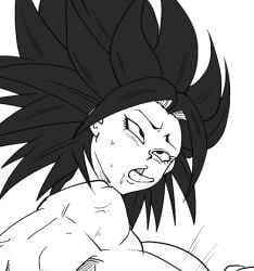 ahe_gao breasts caulifla dragon_ball dragon_ball_super rickert_kai tongue tongue_out