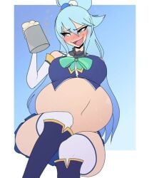 aqua_(konosuba) fat fat_female fat_fetish fatty female female_only kono_subarashii_sekai_ni_shukufuku_wo! nyanilla solo tagme