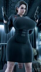 1futa 3d 3d_(artwork) circumcised clothed_futanari exposed_penis futa_only futanari hung hung_futanari jill_valentine jill_valentine_(sasha_zotova) light-skinned_female light-skinned_futa resident_evil resident_evil_3 resident_evil_3_remake solo solo_futa video_game_character yupal