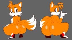 2boys 2d 2d_(artwork) 2d_artwork alternate_version_available artist_request ass ass_focus big_ass bubble_ass bubble_butt classic_tails cub dumptruck_ass dumptruck_butt fox fur furry furry_only looking_back male male_focus male_only monochrome_background open_mouth orange_fur sonic_(series) sonic_the_hedgehog_(series) source_request squat squatting tagme tails tails_the_fox thick thick_ass thick_boy thick_thighs thighs thunder_thighs thunderthighs