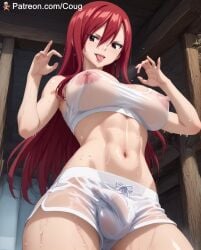 1futa ai_generated cougwe erza_scarlet fairy_tail futanari stable_diffusion