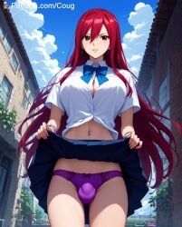 1futa ai_generated cougwe erza_scarlet fairy_tail futanari stable_diffusion