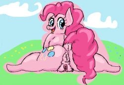 anus ass big_butt cutie_mark dustbunny404 equid equine female feral friendship_is_magic genitals hasbro horse looking_at_viewer mammal my_little_pony pinkie_pie_(mlp) pony puffy_anus pussy rear_view solo