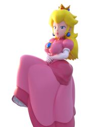 1futa 3d 3d_(artwork) alpha_channel alternate_breast_size big_breasts blonde_hair blue_eyes clothed clothing crown dress erection erection_under_clothes erection_under_dress futa_focus futa_only futanari hiding_erection highres large_penis mario_(series) princess_peach shocking_(artist)