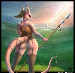 anthro anus argonian armor ass bethesda_game_studios big_butt black_clothing black_legwear black_stockings bodily_fluids bracers breasts city city_background clothed clothing corset detailed_background fan_character female female_anthro forest forest_background furgonomics genital_fluids green_grass head_accessory hi_res horn imperial_guard jewelry leaking_pussy leather leather_clothing leather_corset leather_lingerie leather_topwear legwear lingerie lockpick medieval medieval_armor medieval_clothing medieval_fantasy melee_weapon microsoft muzzle_(object) nature nature_background necklace no_underwear non-mammal_breasts oblivion partially_clothed pink_body plant polearm presenting presenting_anus presenting_hindquarters red_eyes scales scalie seductive sex_toy shoulder_pads solo spear stockings tail tail_clothing the_elder_scrolls thick_thighs topwear tree vaginal_fluids voluptuous_anthro voluptuous_female weapon whitefolex wide_hipped_anthro wide_hipped_female wide_hips