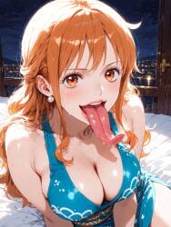 ai_generated clothing female female_only nami_(one_piece) one_piece tonguetube