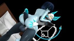 3d ass balls breasts deltarune futa_is_bigger futa_on_male futanari grabbing_ass hot_dogging imminent_sex kris_(deltarune) leaking_precum male penis stand_and_carry_position tasque_manager_(deltarune) theboobedone