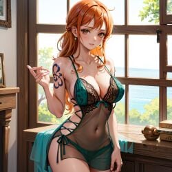 ai_fishball ai_generated female female_only nami_(one_piece) one_piece