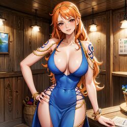 ai_fishball ai_generated female female_only nami nami_(one_piece) one_piece post-timeskip