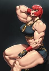 capcom female female_focus female_only human marisa_rossetti mootium muscle muscle_girl muscles muscular muscular_female red_hair roman street_fighter street_fighter_6 wrestler