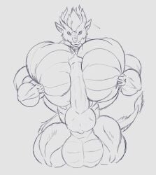 2019 anthro antlers balls big_balls big_muscles big_pecs big_penis collar dragon eastern_dragon erection front_view genitals hair hand_on_pecs horn huge_balls huge_cock huge_muscles huge_pecs hyper hyper_balls hyper_genitalia hyper_muscles hyper_pecs hyper_penis looking_at_viewer male muscular mythological_creature mythological_scalie mythology nude pecs penis penis_between_pecs scalie sketchy solo sonicgamer whiskers zylo_(sonicgamer)