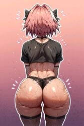 1boy 1femboy ai_generated ass astolfo_(fate) big_ass big_thighs fat_ass fate/grand_order fate_(series) femboy fishnets gigantic_ass gigantic_thighs girly goth goth_boy goth_femboy huge_ass huge_thighs large_ass large_thighs male male_only massive_ass massive_thighs thick_thighs thighs trap wide_hips xwaifuai