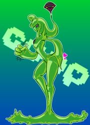 alien alien_girl alien_humanoid ben_10 chaquetrix eyopezera female female_focus female_only goop_(ben_10) green_body pink_eyes polymorph_(ben_10) slime slime_girl