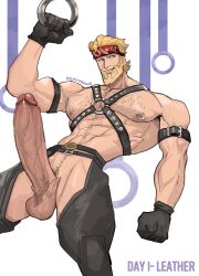 huge_cock jack_morrison kaito_draws leather_clothing male male_only overwatch overwatch_2 soldier_76 solo_male