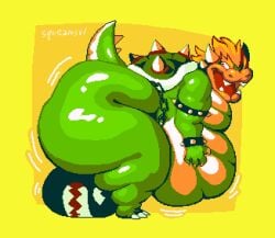 big_ass bowser bowser_fart_gif bubble_butt fat fat_ass fat_belly huge_ass male male_only mario_(series) morbidly_obese morbidly_obese_male obese obese_male overweight overweight_male penis squeamsel super_mario_world tagme thick_thighs wide_hips