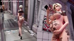 3d endlessabyss hand_on_belly large_breasts mercy overwatch pregnant queen_of_spades round_breasts self_upload tattoo_on_arm tattoo_on_belly tattoo_on_breast tattoo_on_butt tattoo_on_chest tattoo_on_face tattoo_on_legs tattooed_arm tattoos watermark