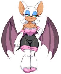 1girls bat_wings breasts curvy furry huge_breasts rouge_the_bat simmsy solo sonic_(series) thick_thighs