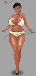 acessories bikini black_hair brown_eyes dark-skinned_female female female_only hitman hitman_absolution huge_breasts large_breasts lydia_montiel necklace solo solo_female stormhazard stripper