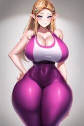 ai_generated bimbo blonde_hair blue_eyes bootylover02 cleavage curvaceous curvy curvy_figure huge_ass huge_breasts latex long_hair nai_diffusion nintendo pants pink_pants pink_tank_top princess_zelda seductive_smile shiny_clothes shiny_hair shiny_skin stable_diffusion tank_top the_legend_of_zelda thick_thighs voluptuous wide_hips