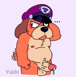 1boy 2023 belly big_cock big_dick big_penis brawl_stars canine chest_fur chubby cock colonel_ruffs color colored coronel_ruffs dick digital_art digital_drawing_(artwork) digital_media_(artwork) dog embarrassed fur furry furry_male furry_only gay male male_focus male_only penis precum solo solo_focus solo_male supercell tail wagging_tail yukki_starr