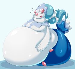 big_breasts breasts dlrowdog overweight pokémon_(species) pokemon primarina thick_thighs wide_hips