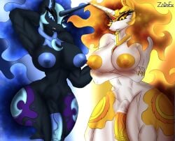 2023 2futas absurd_res animal_genitalia animal_penis anthro areola armor big_breasts black_sclera blue_areola blue_body blue_eyes blue_hair blue_nipples blue_sclera blue_tail breasts choker crossed_arms cutie_mark daybreaker_(mlp) dickgirl dickgirl_focus dickgirl_only digital_media_(artwork) duo equid equine equine_genitalia equine_penis ethereal_hair ethereal_tail friendship_is_magic futa_focus futa_only futanari genitals gynomorph gynomorph_focus hair hasbro headgear helmet hi_res horn horsecock horsecock_futanari huge_breasts intersex jewelry long_horn mammal muscular muscular_anthro muscular_gynomorph muscular_intersex my_little_pony navel necklace nightmare_moon_(mlp) nipples orange_areola orange_hair orange_nipples orange_sclera orange_tail penis princess_celestia_(mlp) princess_luna_(mlp) pupils sibling_(lore) sister_(lore) sisters_(lore) slit_pupils tail unicorn white_body wide_hips yellow_eyes zadrex