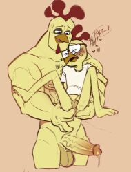 2boys anthro avian balls big_balls big_penis calaziike chicken father_and_son fingering_ass gabriel_dangond glasses incest male muscular_male nerdy_male penis porfirio_dangond precum regue_chicken rooster skinny tagme yaoi young