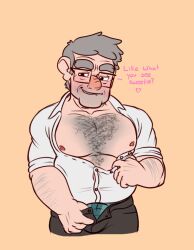 artist_request bulge disney flaccid gravity_falls grunkle_stan looking_at_viewer male_only old_man pants_unzipped solo stanley_pines tagme underwear undressing