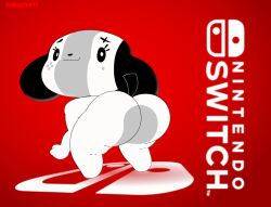 1girls 2d animated big_ass furry kgblagden nintendo shaking_ass switch_dog