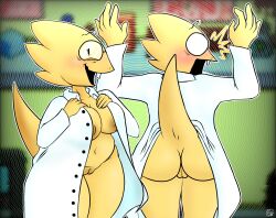 1girls 2d 2d_(artwork) 2d_artwork alphys ass belly_button big_ass big_breasts big_nipples big_thighs breasts chubby color huge_ass huge_breasts huge_nipples huge_thighs labcoat loogi_black nerd nervous pussy shy tagme tail thick_thighs uncensored uncensored_breasts uncensored_vagina undertale undertale_(series)