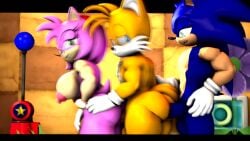 1girls 2boys 3d amy_rose animated anthro big_breasts big_butt big_penis bisexual bisexual_male bisexual_sandwich blue_eyes blue_fur day furry green_eyes jiggle loop male/female male/male muscular orange_fur pink_fur sega sfm sonic_(series) sonic_the_hedgehog sonic_the_hedgehog_(series) sound source_filmmaker standing_sex tagme tails tails_the_fox thatknowndude thick_ass thick_thighs threesome video