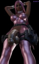 1futa 3d big_balls big_penis call_of_duty call_of_duty_modern_warfare_2_(2022) dark-skinned_futanari dark_skin futa_only futanari hung_futanari jinxed_xp long_hair nicki_minaj pink_hair solo