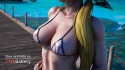 1girls 3d absurdres beach big_breasts big_muscles bikini bikini_top black_fingernails blonde_female blonde_hair blonde_hair_female blue_eyes boat breasts breasts_bigger_than_head closeup confident dead_or_alive dead_or_alive_xtreme_beach_volleyball erect_nipples female glowing_eyes goddess hairtie hands_on_hips helena_douglas koei_tecmo muscle ocean relaxing sand sea seaside short_hair side_boob solo swimsuit tagme team_ninja tekken7wallpapers wallpaper water