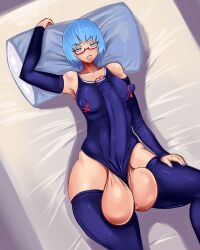 1futa balls balls_in_swimsuit balls_out ballsack bed big_balls big_penis blue_eyes blue_hair bottom_heavy breasts clothed clothing erect_nipples erect_nipples_under_clothes erection erection_under_clothes futa_only futanari glasses huge_balls huge_cock human hyper_penis light-skinned_futanari light_skin long_sleeves lying lying_on_back lying_on_bed nipple_bulge nipples on_back oversized_balls partially_clothed penis penis_in_swimsuit penis_outline short_hair small_breasts solo swimsuit tabitha testicles the_familiar_of_zero thighhighs yoh-sl zero_no_tsukaima