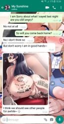 censored chat cheating cheating_girlfriend cuckold cuckolding queen_of_spades raceplay spade_tattoo tattoo tattoo_on_butt tattoos text texting whatsapp