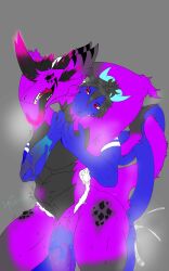 anthro bodily_fluids cum cum_inside dragon duo ejaculation genital_fluids genitals hi_res humanoid inflation inflation lapzy male male/male penetration penile penile_penetration penis purple_body rony rouch sergal sex solo