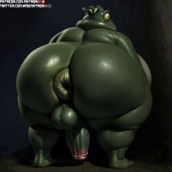 4k ai_generated amphibian anthro balls bhm big_belly buff_frog butt_focus disney disney_xd frog highres large_penis looking_at_viewer male male_only matronai_(artist) morbidly_obese morbidly_obese_male obese obese_male patreon patreon_username penis pinup solo solo_focus stable_diffusion star_vs_the_forces_of_evil thighs twitter_username