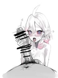 1girls 2d briar_(league_of_legends) color colored female female_focus handjob league_of_legends light-skinned_female light_skin looking_at_viewer nails nude penis pov pov_handjob sharp_fingernails sharp_teeth small_breasts unseen_male_face vampire white_hair