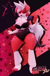 big_breasts breasts geodat64 glamrock_red_(geodat64) lycanroc no_humans pokémon_(species) pokemon red_(geodat64) thick_thighs wide_hips