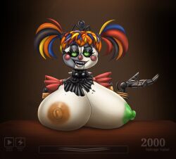 big_breasts female female_only five_nights_at_freddy's freddy_fazbear's_pizzeria_simulator huge_breasts ls nude painted_nipples robot robot_girl scrap_baby scrap_baby_(fnaf)